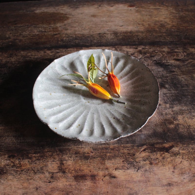 輪花しのぎ7寸 皿 | うつわ 吉澤直樹&遠藤薫