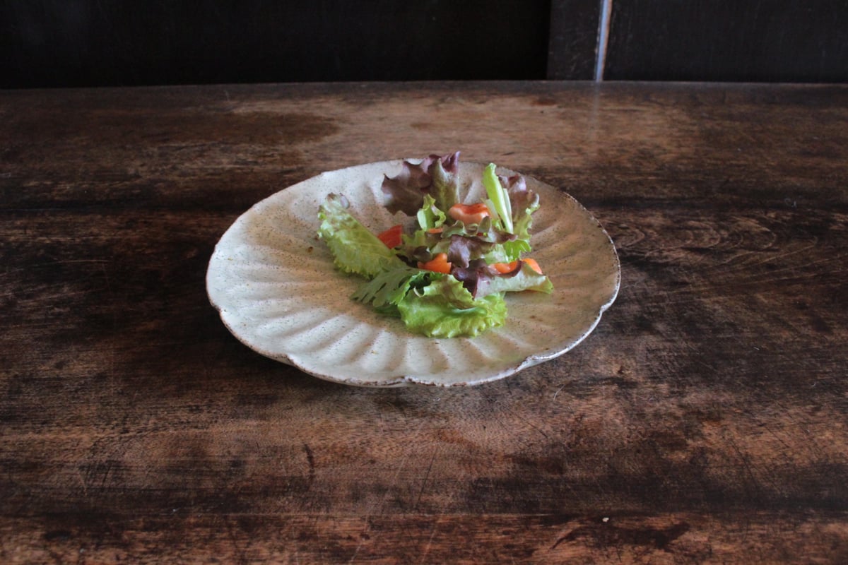 輪花しのぎ7寸 皿 | うつわ 吉澤直樹&遠藤薫