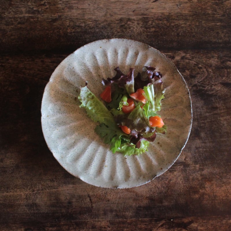 輪花しのぎ7寸 皿 | うつわ 吉澤直樹&遠藤薫