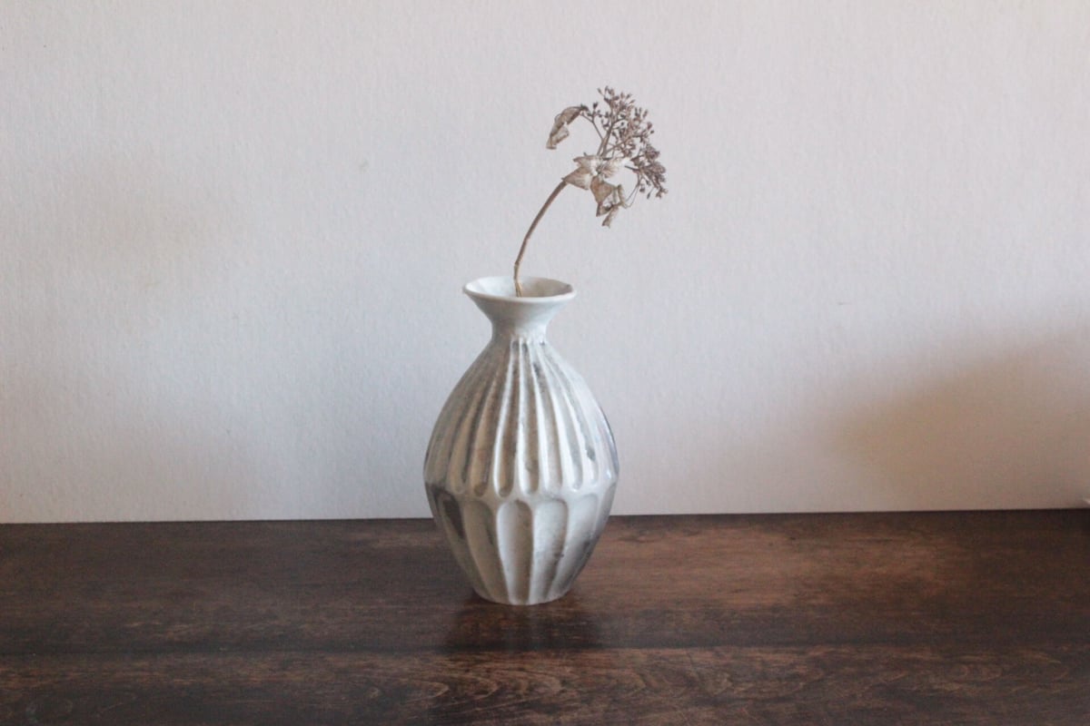 美術品 白磁 花入れ 白磁花入 | しぶや黒田陶苑