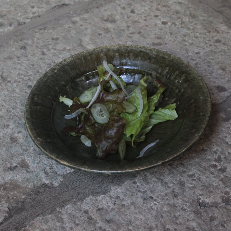 緑釉7寸リム鉢 深い緑 | うつわ 吉澤直樹&遠藤薫