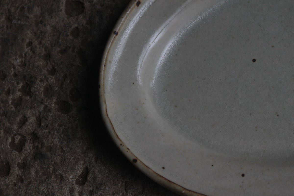 オーバル皿 輪花オーバル皿L グリーン | うつわ 吉澤直樹&遠藤薫