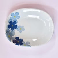 【砥部焼 陶房くるみ】 さくら草 多々良だ円ボール