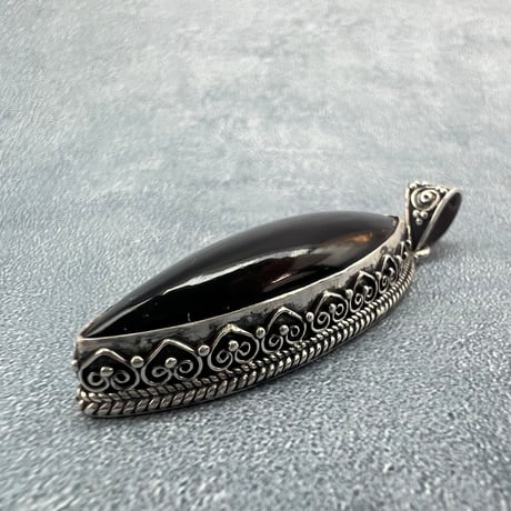 【ガウリシャンカール産】天然ヒマラヤスモーキークォーツ シルバー925ペンダントトップ/GauriShankar Smoky Quartz Silver925 Pendant Top