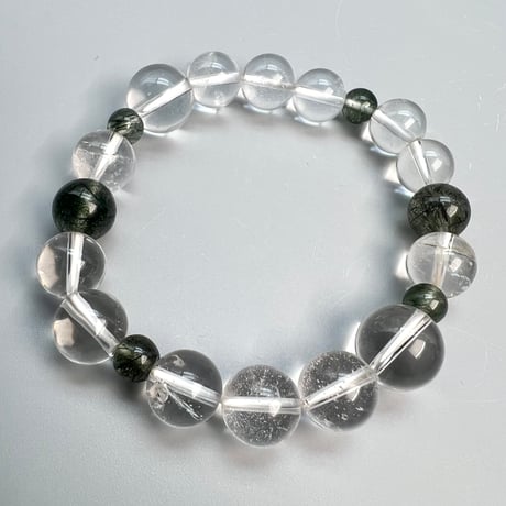 【デザインブレスレット】カイラス×ガネッシュヒマール天然ヒマラヤ水晶デザインブレスレット/Kailash×Ganesh Himal Himalayan Quartz Design Bracelet