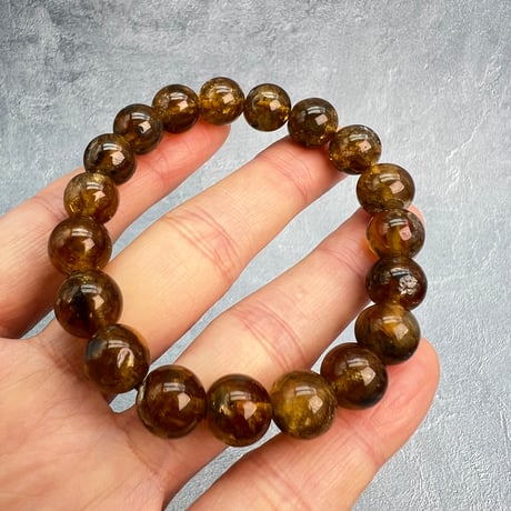 ネパール産🇳🇵ハニートルマリンブレスレット10mm内径15/Nepal Honey Tourmaline Bracelet