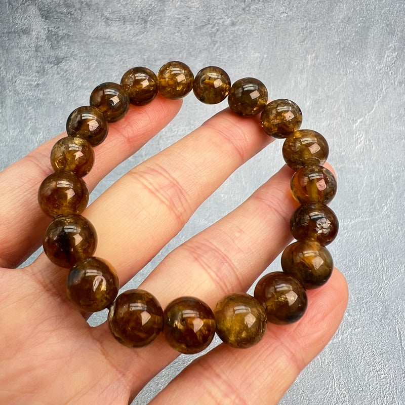 ネパール産🇳🇵ハニートルマリンブレスレット10mm内径15/Nepal Honey