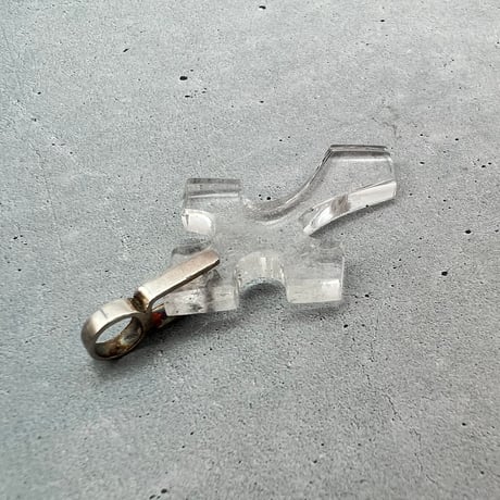 【ガネッシュヒマール産】天然ヒマラヤ水晶クロスペンダントトップ⑦/Ganesh Himal Himalayan Quartz Cross Pendant Top