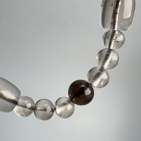 【デザインブレスレット】ガウリシャンカール産天然ヒマラヤスモーキークォーツ/Gaurishankar Smoky Quartz Design Bracelet
