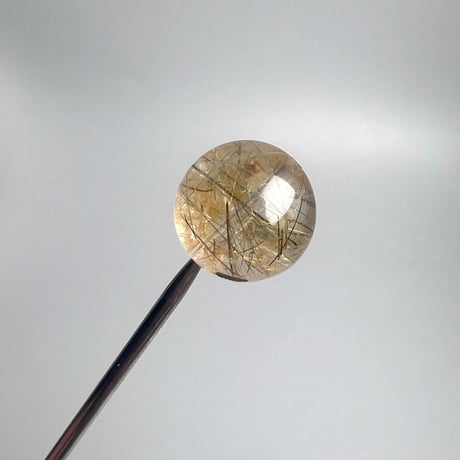 【ガネッシュヒマール産】アクチノライトイン天然ヒマラヤ水晶ビーズ/Ganesh Himal Actinolite in Himalayan Quartz beads