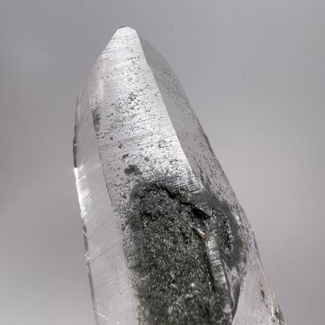 【ガネッシュヒマール産】クローライトイン天然ヒマラヤ水晶ナチュラルポイント⑤/Ganesh Himal Chlorite in Himalayan Quartz Natural Point