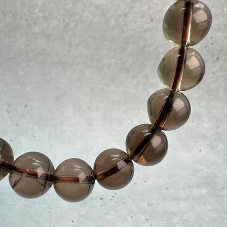 【ガウリシャンカール産】天然ヒマラヤスモーキークォーツブレスレット9mm内径18/Gaurishankar Himalayan Smoky Quartz Bracelet