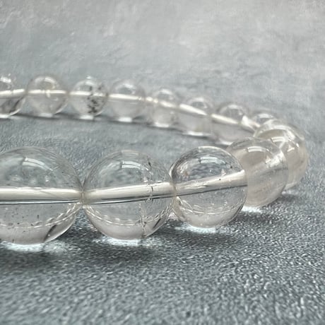 【ガネッシュヒマール産】天然ヒマラヤ水晶ブレスレット10mm内径18.5cm/Ganesh Himal Himalayan Quartz Bracelet
