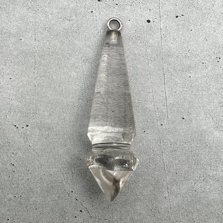 【ガネッシュヒマール産】天然ヒマラヤ水晶"手磨き加工"ペンデュラム(カット)/Ganesh Himal Himalayan Quartz Pendulum(Cut)