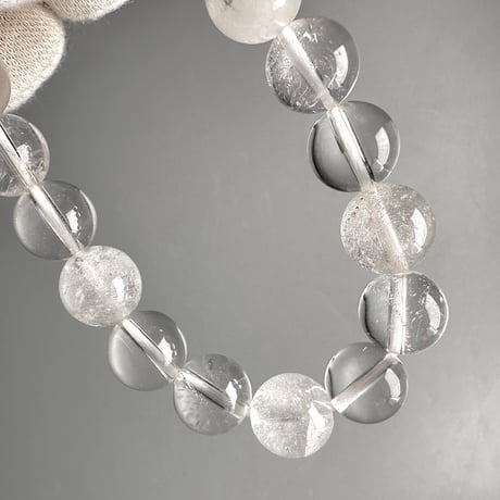 【カイラス産】"手磨き"天然ヒマラヤ水晶ブレスレット/Kailash Himalayan Quartz Bracelet