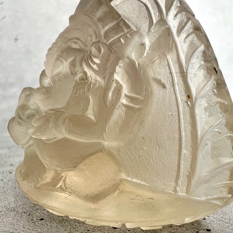 【ガウリシャンカール産】天然ヒマラヤレモンスモーキークォーツ "ガネーシャ"仏像/Gaurishankar Himalayan Lemon Smoky "Ganesha"Statue