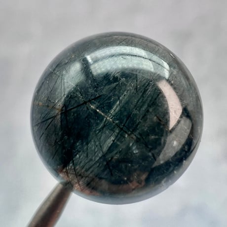 【ガネッシュヒマール産】アクチノライトイン天然ヒマラヤ水晶ビーズ⑦/Ganesh Himal Actinolite in Himalayan Quartz beads