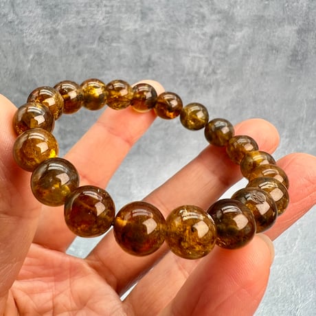 ネパール産🇳🇵ハニートルマリンブレスレット9mm内径16/Nepal Honey Tourmaline Bracelet