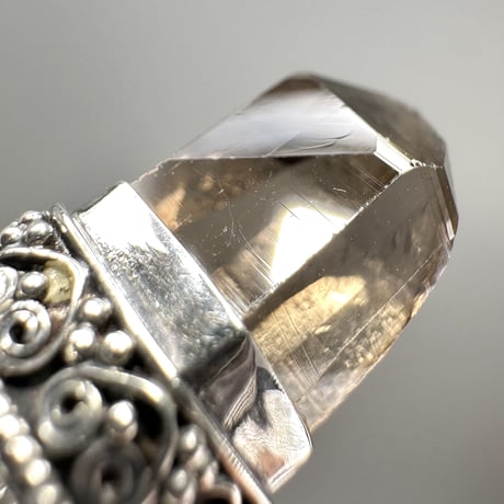 【ガウリシャンカール産】天然ヒマラヤスモーキークォーツ シルバー925ペンダントトップ/GauriShankar Himalayan Smoky Quartz S/V925Pendant Top
