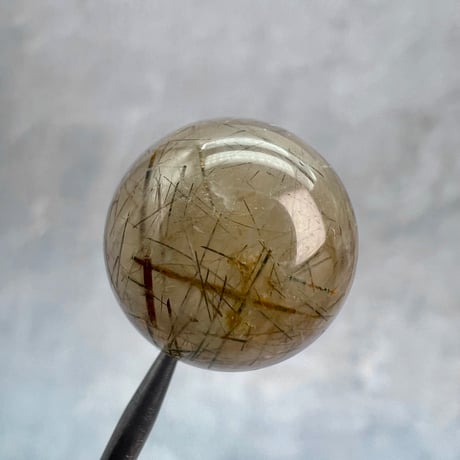 【ガネッシュヒマール産】アクチノライトイン天然ヒマラヤ水晶ビーズ①/Ganesh Himal Actinolite in Himalayan Quartz beads