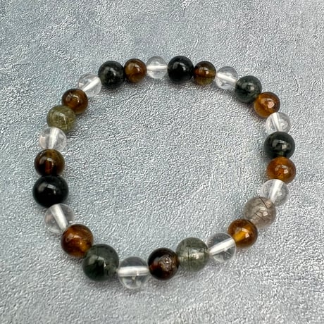 【デザインブレスレット】ネパール産ヒマラヤドラバイトトルマリン×ガネッシュヒマール/Nepal Himalayan Tourmaline×Ganesh Bracelet
