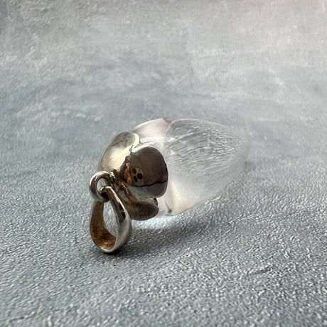 【ガネッシュヒマール産】天然ヒマラヤ水晶"手磨き加工"ペンデュラムペンダントトップ/Ganesh Himal Himalayan Quartz Pendulum Pendant Top