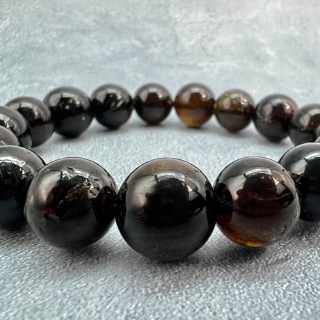 ネパール産🇳🇵ヒマラヤドラバイトトルマリン ブレスレット11~12mm内径16/Nepal Himalayan dravite tourmaline Bracelet