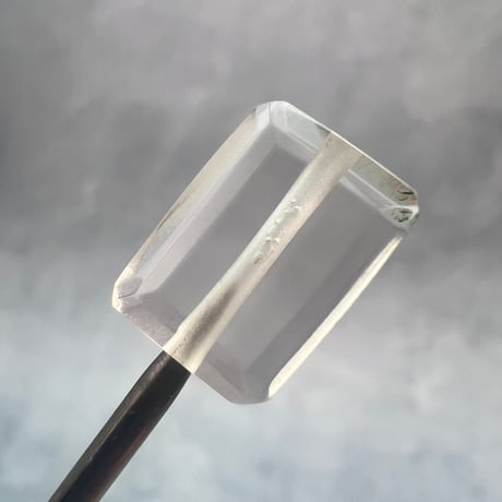 【ガウリシャンカール産】天然ヒマラヤスモーキークォーツ"手磨き加工"スクエアビーズ⑤/Gaurishankar Himalayan Smoky Quartz Square Beads