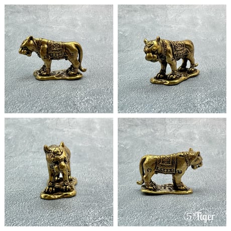 真鍮製ミニ置物【縁起物】A/Brass Mini Statue "Good luck charm"