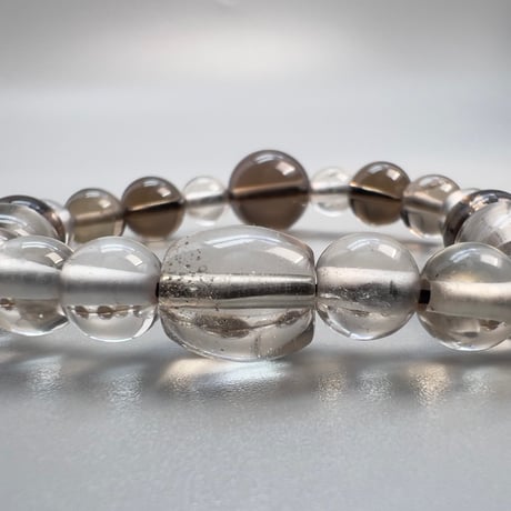 【ガウリシャンカール産】天然ヒマラヤスモーキークォーツ デザインブレスレット/Gaurishankar SmokyQuartz Design Bracelet