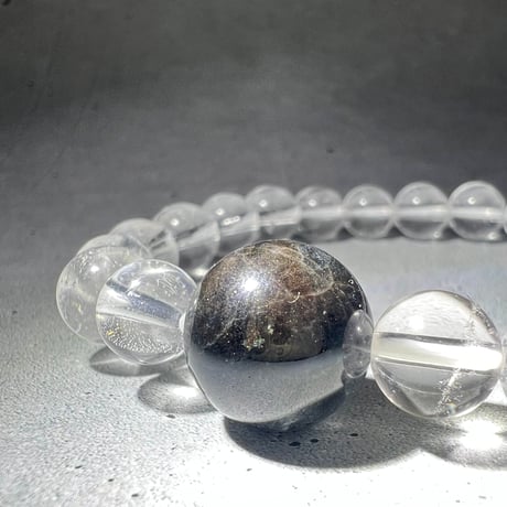 【デザインブレスレット】ガネッシュヒマール天然ヒマラヤ水晶デザインブレスレット/Ganesh Himal Himalayan Quartz Design Bracelet