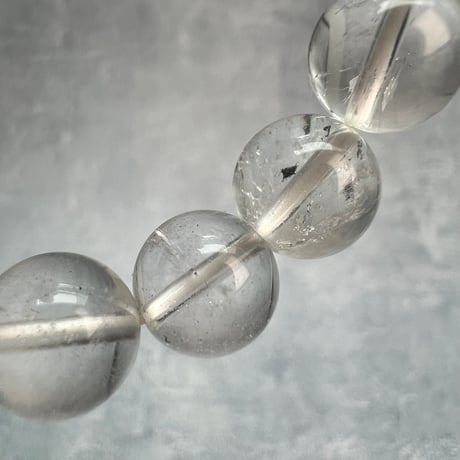 【ガネッシュヒマール産】天然ヒマラヤ水晶ブレスレット9.6~9.9mm内径17cm/Ganesh Himal Himalayan Quartz Bracelet