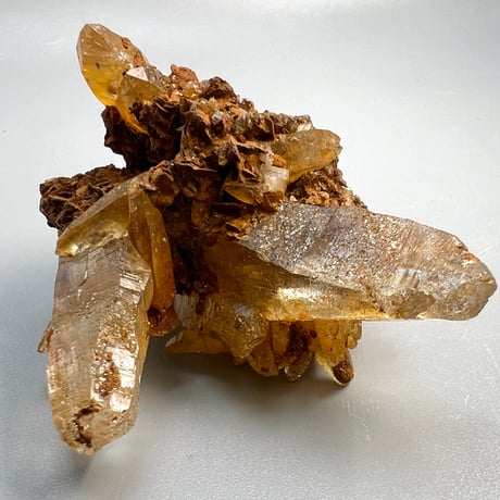 【ガネッシュヒマール産】リモナイトイン天然ヒマラヤ水晶クラスター/Ganesh Himal Limonite in Himalayan Quartz Cluster