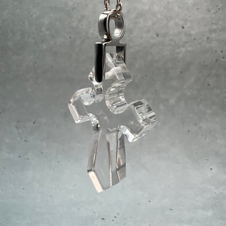 【ガネッシュヒマール産】天然ヒマラヤ水晶クロスペンダントトップ⑨/Ganesh Himal Himalayan Quartz Cross Pendant Top