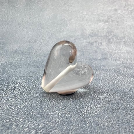【ガウリシャンカール産】天然ヒマラヤスモーキークォーツ"手磨き加工"ハート型ビーズ③/Gaurishankar Himalayan Smoky Quartz Heart Beads