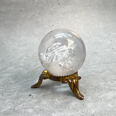 【ガネッシュヒマール産】ナチュラルレインボー天然ヒマラヤ水晶丸玉/Ganesh Himal Natural Rainbow In Himalayan Quartz Sphere