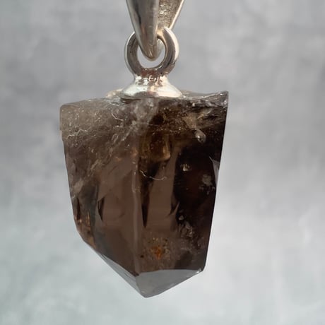 【ガウリシャンカール産】天然ヒマラヤスモーキークォーツ バチカン付きペンダントトップ④/Gaurishankar Himalayan Smoky Silver925 pendant top