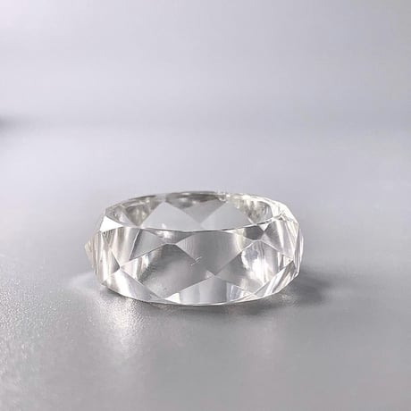 【ガネッシュヒマール産】天然ヒマラヤ水晶ファセットリング(10号,10.5号,11号,11.5号) /Ganesh Himal Himalayan Quartz Facet Ring