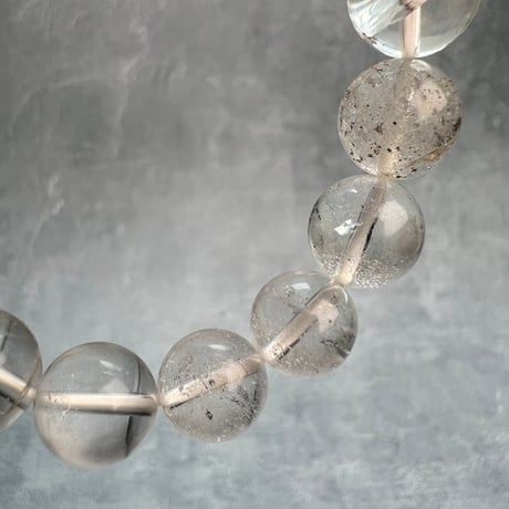 【カイラス産】"手磨き加工"天然ヒマラヤ水晶ブレスレット②/Kailash Himalayan Quartz Bracelet