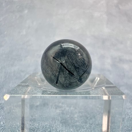 【ガネッシュヒマール産】アクチノライトイン天然ヒマラヤ水晶ビーズ⑦/Ganesh Himal Actinolite in Himalayan Quartz beads