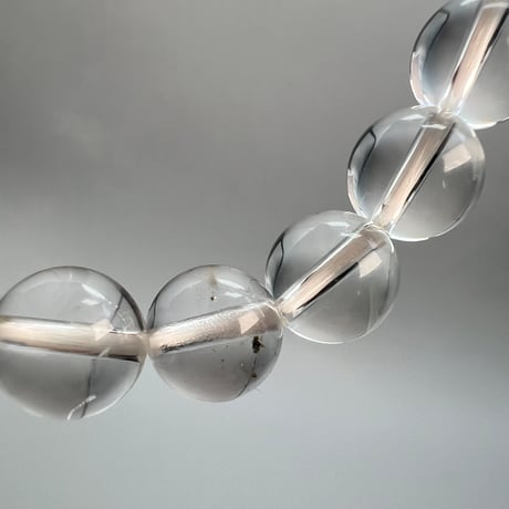【ガネッシュヒマール産】天然ヒマラヤ水晶"ハート"デザインブレスレット③/Ganesh Himal Himalayan Quartz Design Bracelet