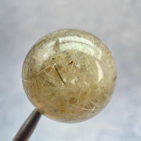 【ガネッシュヒマール産】アクチノライトイン天然ヒマラヤ水晶ビーズ⑧/Ganesh Himal Actinolite in Himalayan Quartz beads