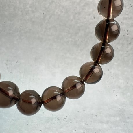 【ガウリシャンカール産】天然ヒマラヤスモーキークォーツブレスレット9mm内径16/Gaurishankar Himalayan Smoky Quartz Bracelet