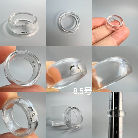 【ガネッシュヒマール産】天然ヒマラヤ水晶プレーンリング8.5号〜18.5号/Ganesh Himal Himalayan Quartz Plain Ring