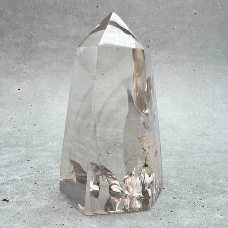 【ガネッシュヒマール産】レインボー入り天然ヒマラヤ水晶ポリッシュポイント/Ganesh Himal Rainbow In Himalayan Quartz Polish Point