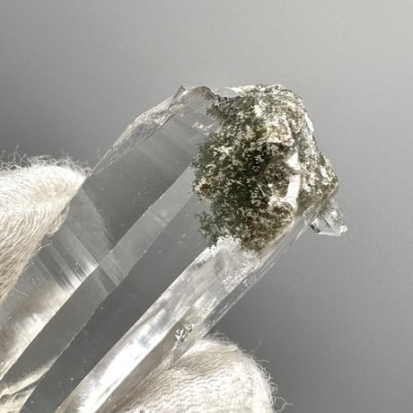 【ガネッシュヒマール産】クローライトイン天然ヒマラヤ水晶ミニポイント/Ganesh Himal Chlorite in Himalayan Quartz Mini Point
