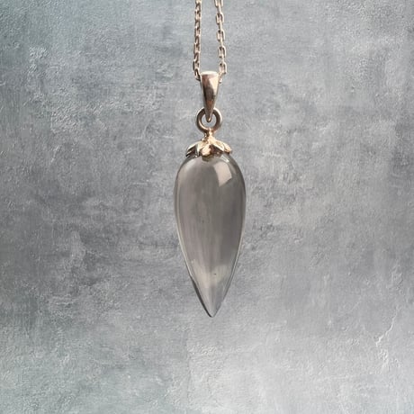 【ガウリシャンカール産】天然ヒマラヤスモーキークォーツ"手磨き加工"ペンダント/ペンデュラム/Gauri Shankar Himalayan Smoky Quartz pendant Pendulum