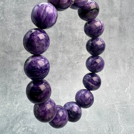 チャロアイトブレスレット14mm内径17cm/Charoite Bracelet