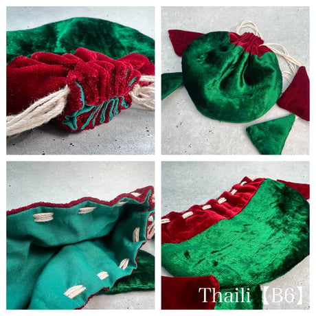 "Thaili" handmade in Nepal🇳🇵B-①〜⑦ "タイリ(巾着袋)"ネパール産ハンドメイド