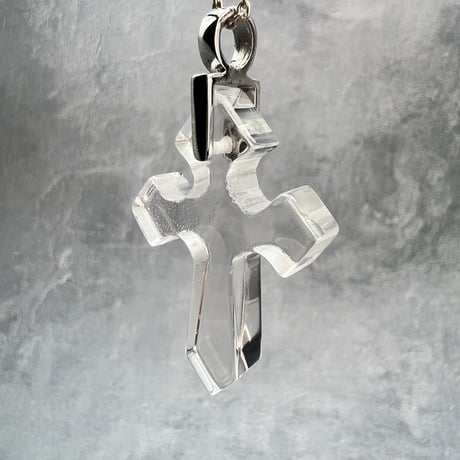 【ガネッシュヒマール産】天然ヒマラヤ水晶クロスペンダントトップ⑤/Ganesh Himal Himalayan Quartz Cross Pendant Top